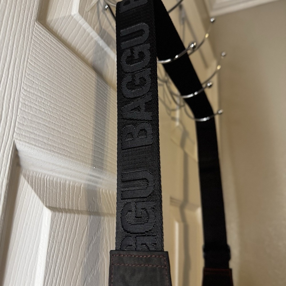 BAGGU Black Nylon Crescent Crossbody Bag Adjustable Logo Strap Zip Y2K - Picture 4 of 8